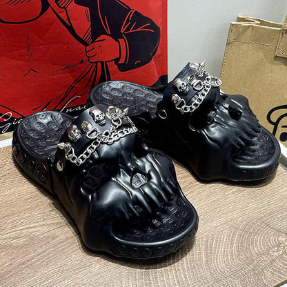 Home Thick-soled Non-slip Skull Slippers - Hatuti