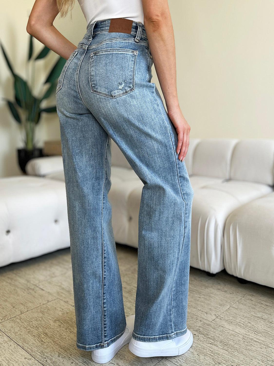 Judy Blue Full Size High Waist Straight Jeans - Hatuti