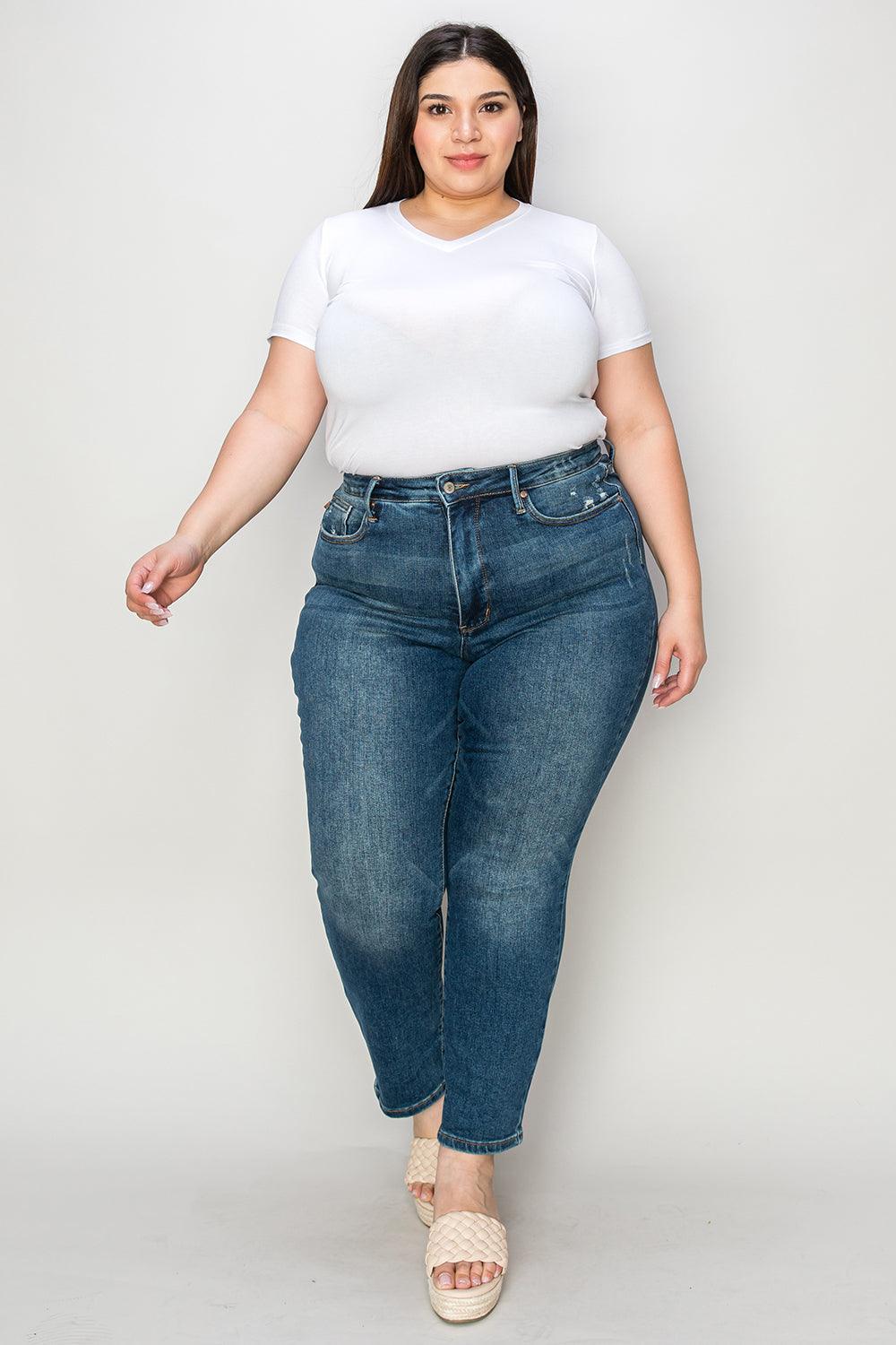 Judy Blue Full Size Tummy Control High Waist Slim Jeans - Hatuti