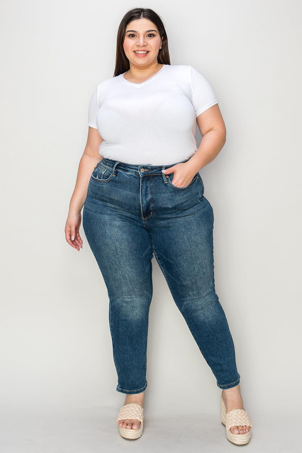 Judy Blue Full Size Tummy Control High Waist Slim Jeans - Hatuti