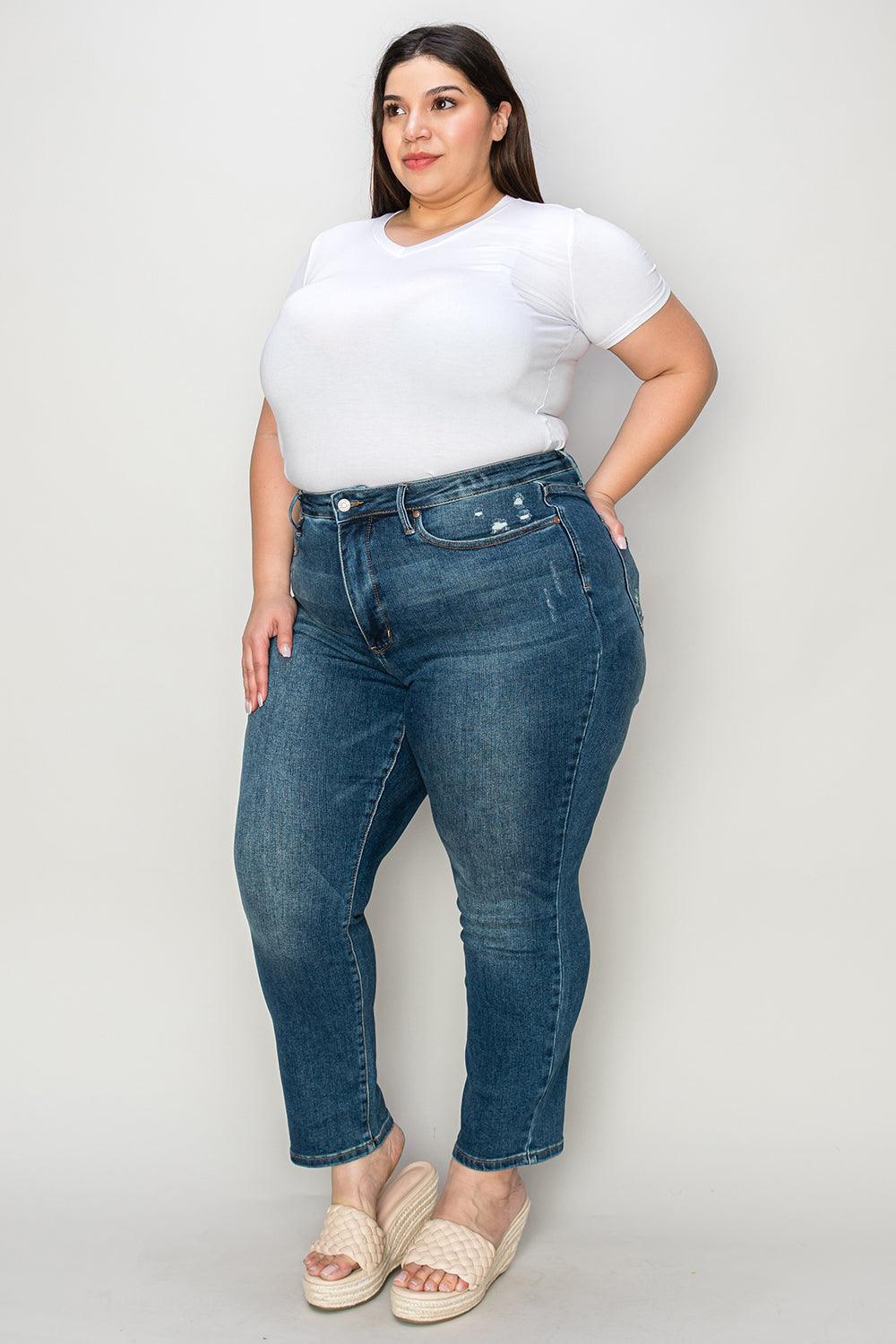 Judy Blue Full Size Tummy Control High Waist Slim Jeans - Hatuti