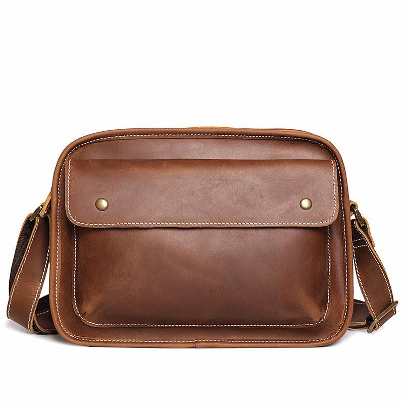 Men's Real-leather Bag Cowhide Casual Simple Shoulder - Hatuti