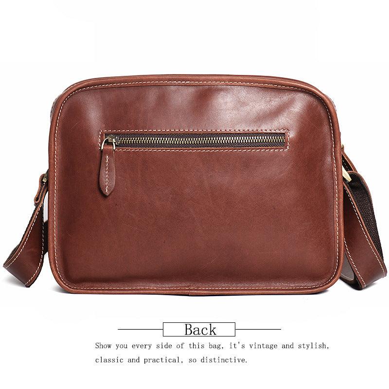 Men's Real-leather Bag Cowhide Casual Simple Shoulder - Hatuti