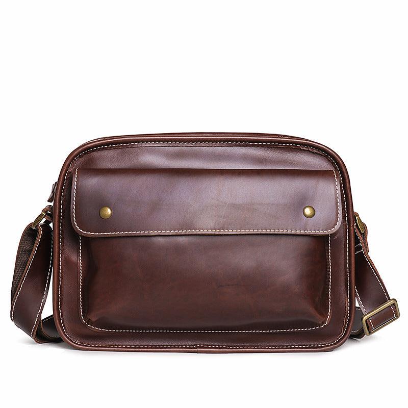 Men's Real-leather Bag Cowhide Casual Simple Shoulder - Hatuti