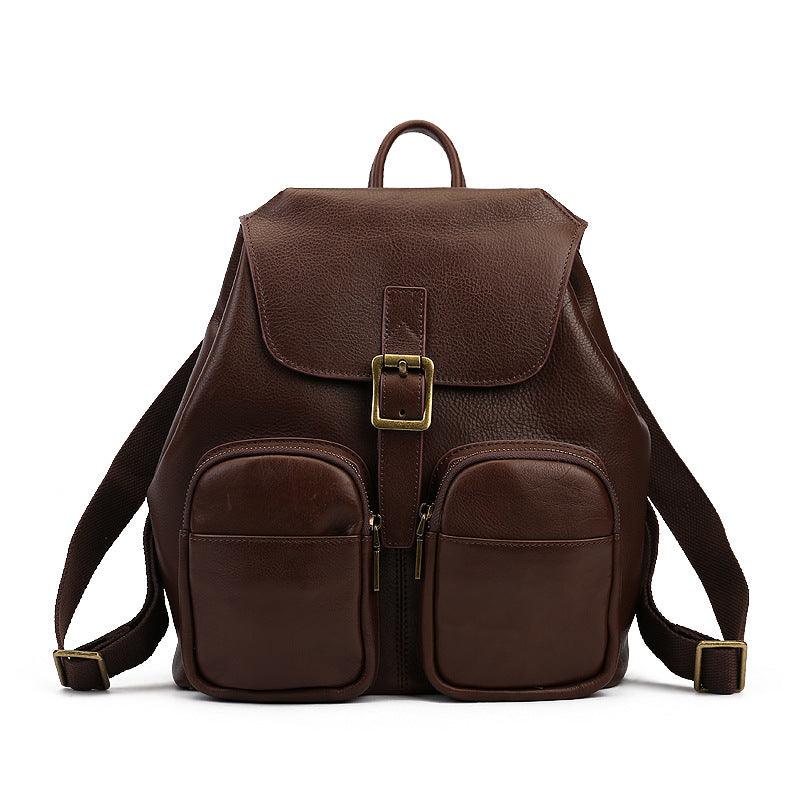 New Genuine Leather Retro Large Capacity Women's Backpack - Hatuti