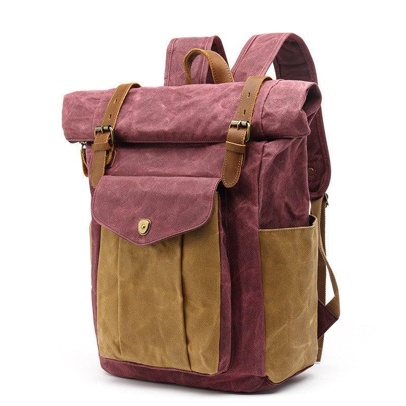 Retro Male Travel Backpack Travel Student Bag - Hatuti