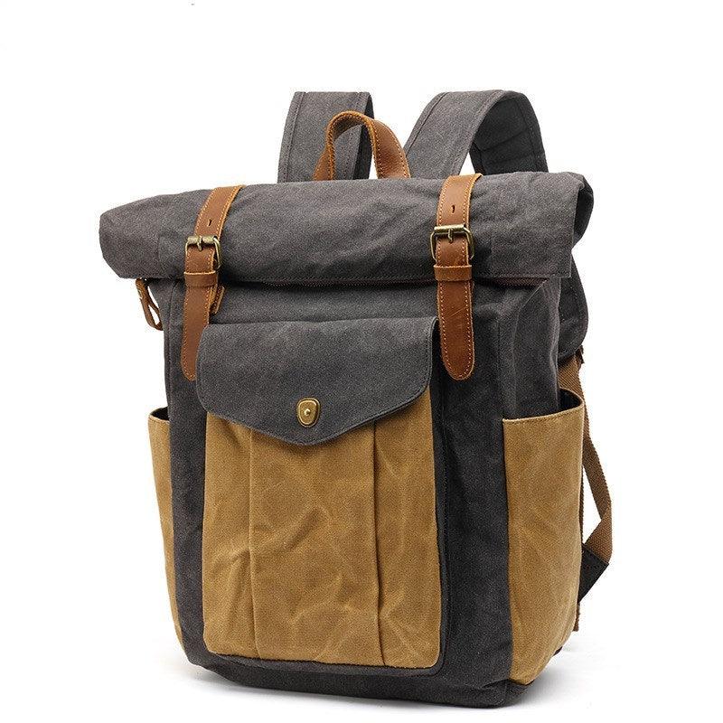 Retro Male Travel Backpack Travel Student Bag - Hatuti