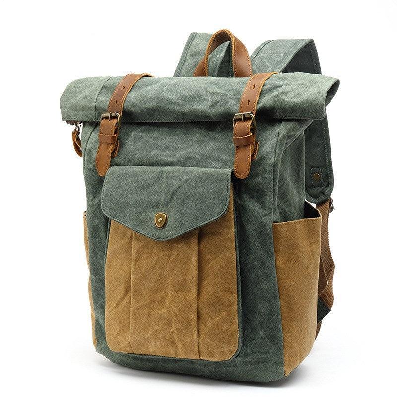 Retro Male Travel Backpack Travel Student Bag - Hatuti