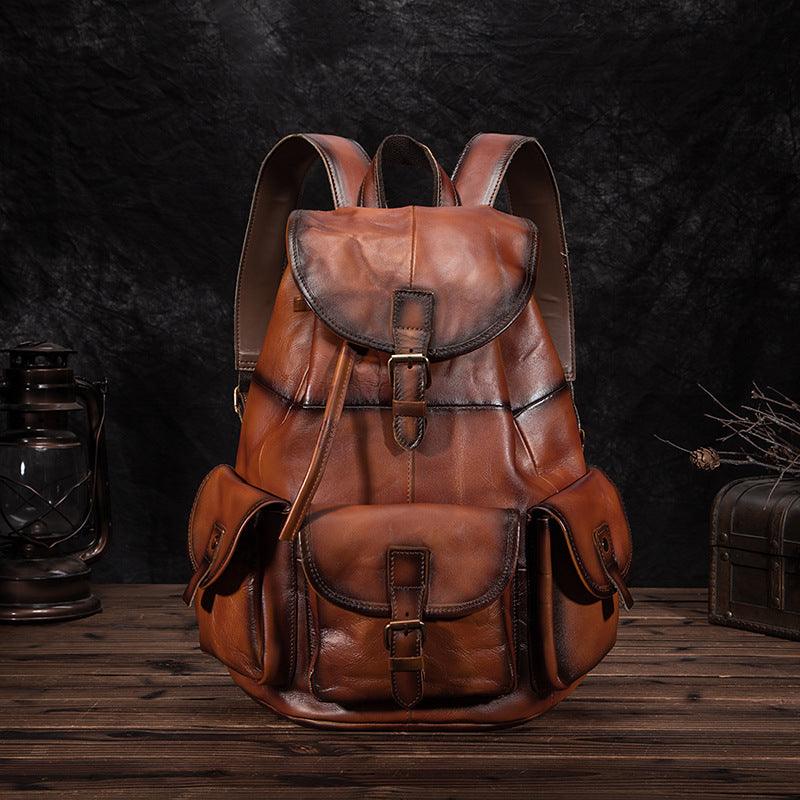 Retro Men'S Large Capacity Backpack - Hatuti