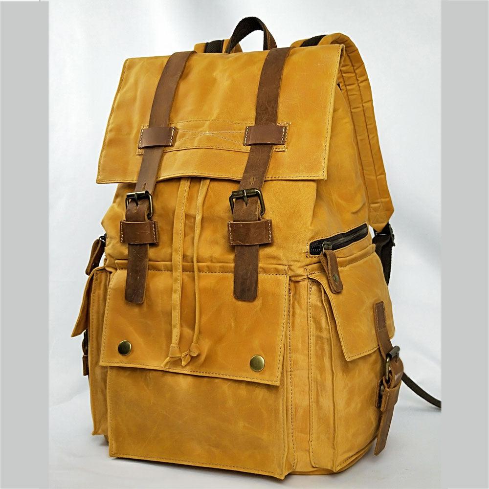 Retro Waxed Canvas Backpack - Hatuti