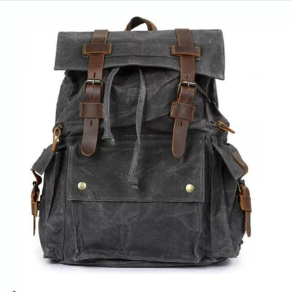 Retro Waxed Canvas Backpack - Hatuti