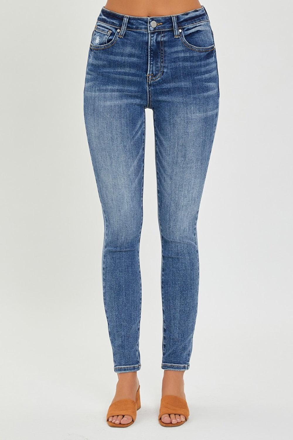 RISEN Full Size Mid Rise Ankle Skinny Jeans - Hatuti