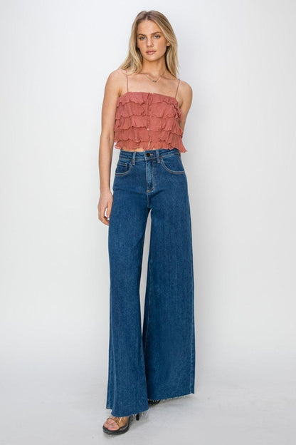 RISEN High Rise Palazzo Jeans - Hatuti