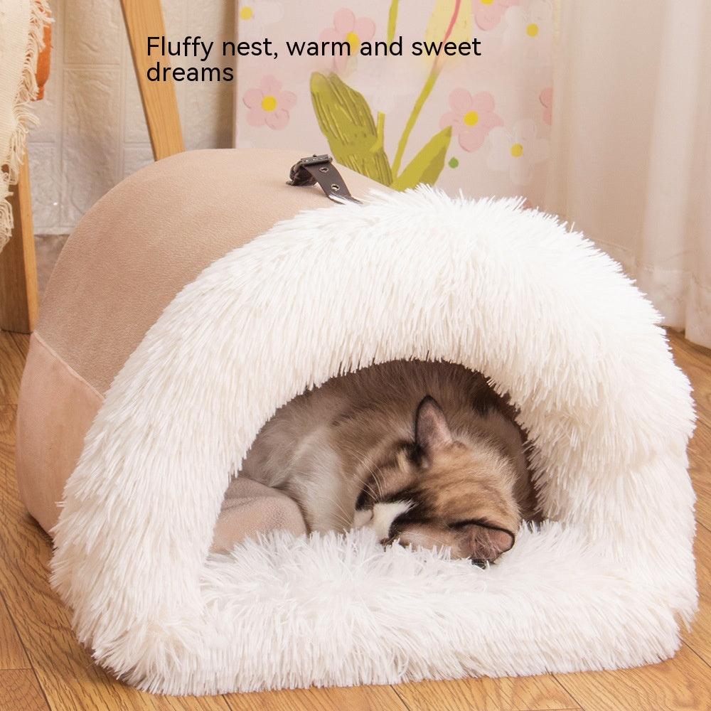 Splicing Portable Pet Bed Portable Warm - Hatuti