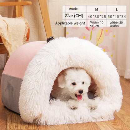 Splicing Portable Pet Bed Portable Warm - Hatuti