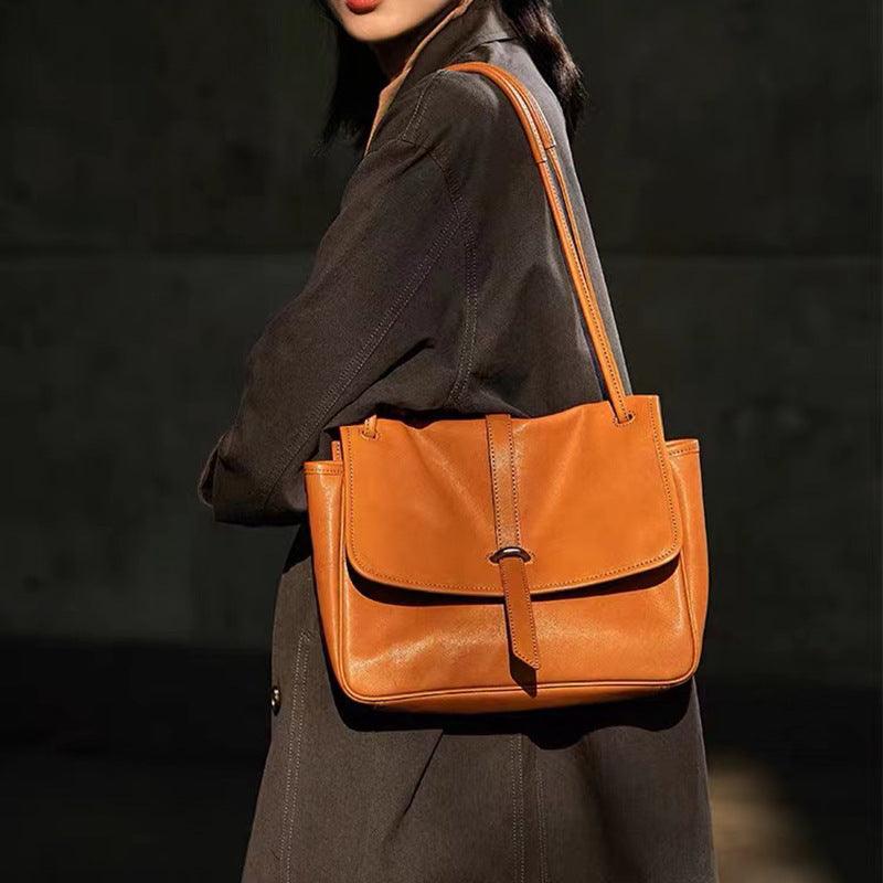 Vegetable Tanned Leather Retro Bag - Hatuti