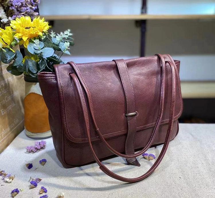 Vegetable Tanned Leather Retro Bag - Hatuti