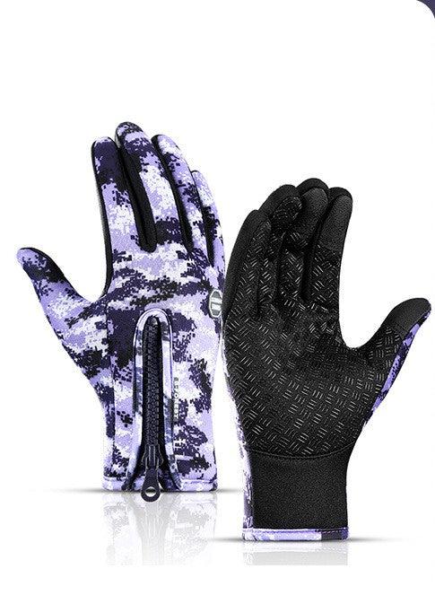 Winter Gloves Touch Screen Riding Motorcycle Sliding Waterproof Sports Gloves With Fleece - Hatuti