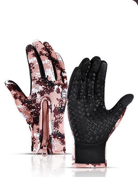 Winter Gloves Touch Screen Riding Motorcycle Sliding Waterproof Sports Gloves With Fleece - Hatuti