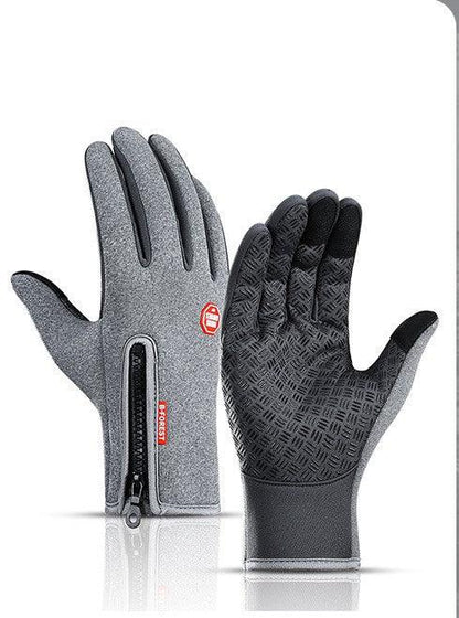 Winter Gloves Touch Screen Riding Motorcycle Sliding Waterproof Sports Gloves With Fleece - Hatuti