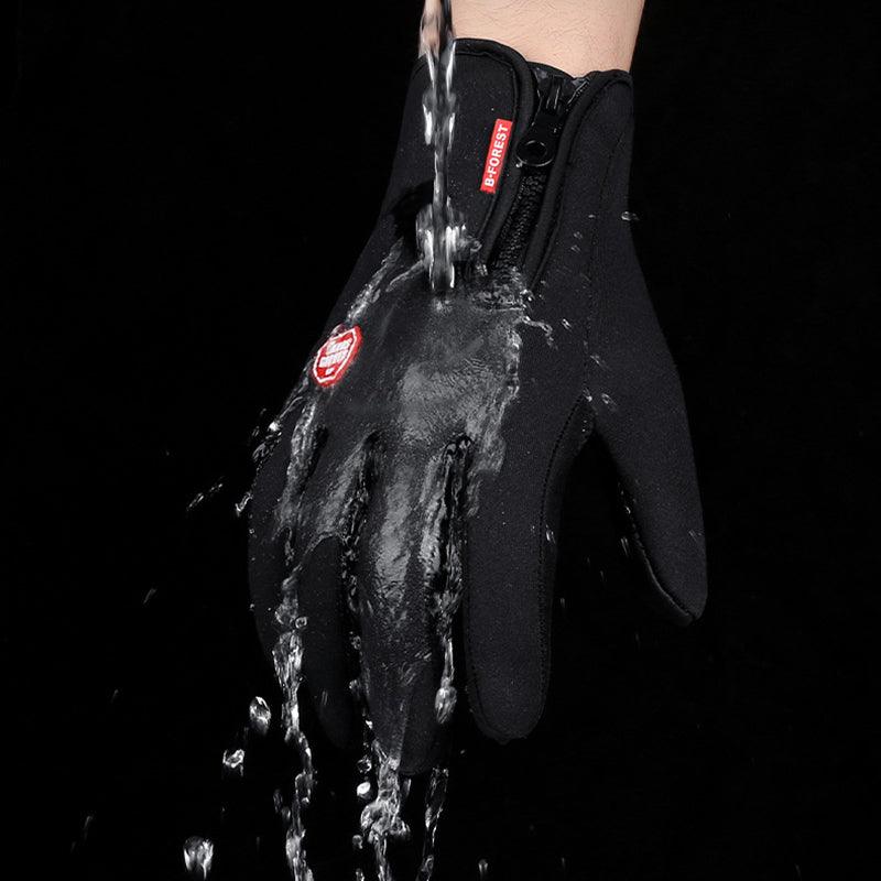 Winter Gloves Touch Screen Riding Motorcycle Sliding Waterproof Sports Gloves With Fleece - Hatuti