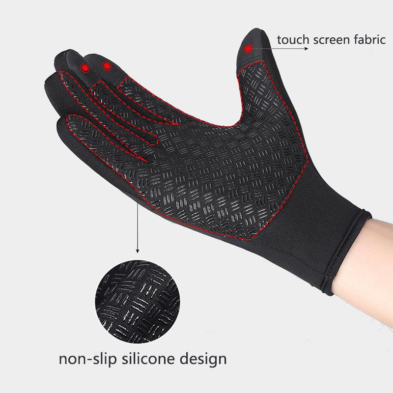 Winter Gloves Touch Screen Riding Motorcycle Sliding Waterproof Sports Gloves With Fleece - Hatuti