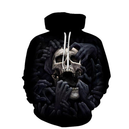 Youth 3D Printed Skull Hoodie - Hatuti