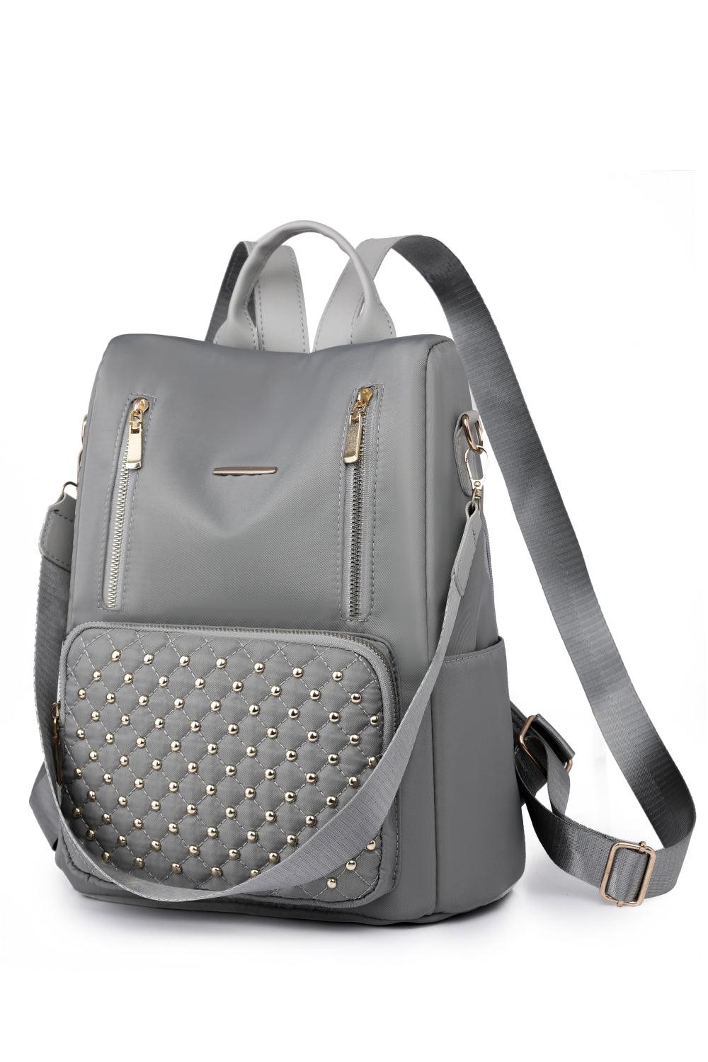 Zipper Pocket Beaded Backpack - Hatuti