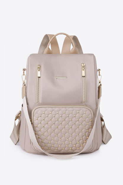 Zipper Pocket Beaded Backpack - Hatuti