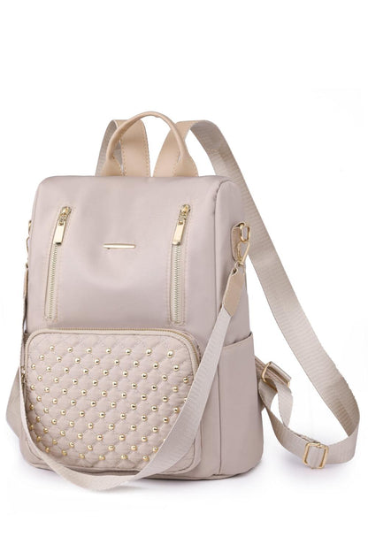 Zipper Pocket Beaded Backpack - Hatuti