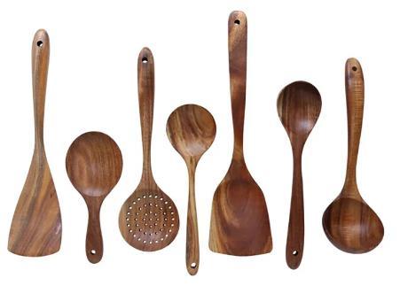 Teak Wood Kitchen Spoon Set - Hatuti