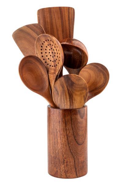 Teak Wood Kitchen Spoon Set - Hatuti